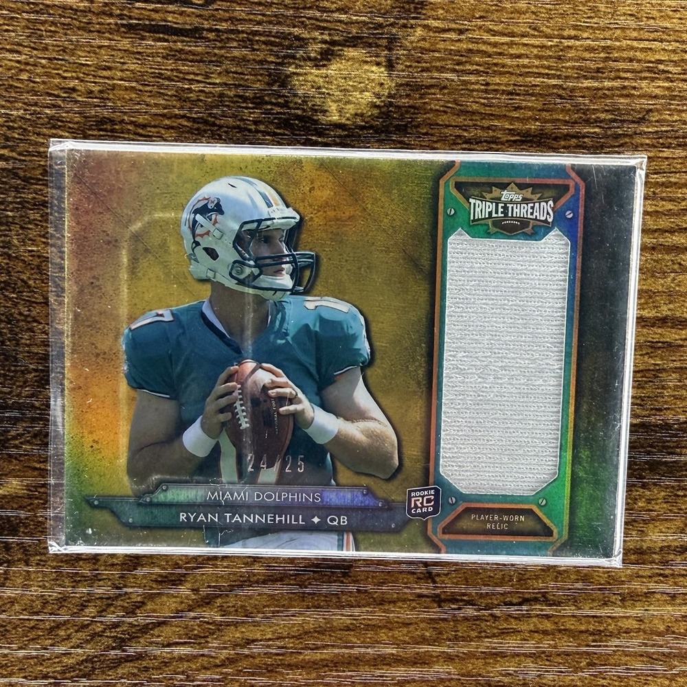 2012 Triple Threads Ryan Tannehill RC Jumbo Relic Gold TTRJR-48 24/25